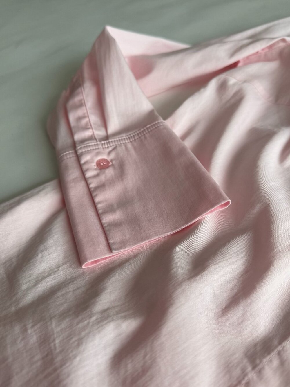 Oui Pink Button-Up Shirt | Stretch Cotton | Size US 10 / FR 42 - Picture 2 of 5